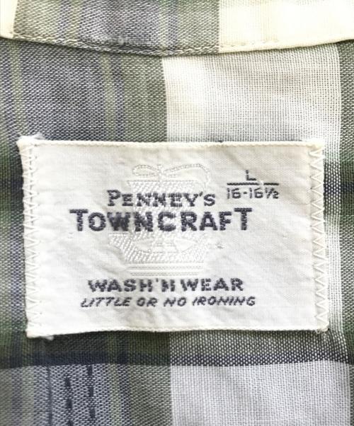 TOWN CRAFT（タウンクラフト）TOWN CRAFT (タウンクラフト) チェックシャツ グリーン サイズ:Lの古着・服飾アイテム