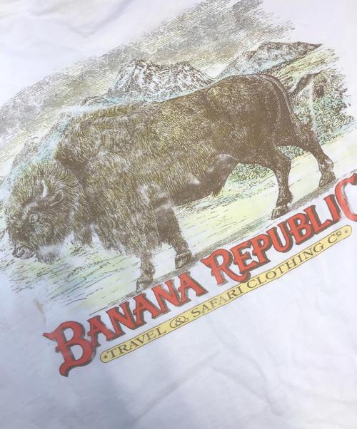 BANANA REPUBLIC（バナナリパブリック）BANANA REPUBLIC (バナナリパブリック) プリントTシャツ ホワイト サイズ:不明の古着・服飾アイテム