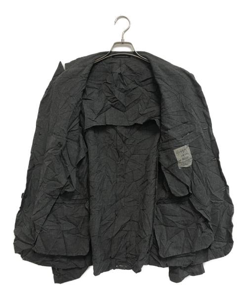 Yohji Yamamoto pour homme（ヨウジヤマモト プールオム）Yohji Yamamoto pour homme (ヨウジヤマモト プールオム) シワ加工テーラードジャケット グレー サイズ:SIZE 2の古着・服飾アイテム