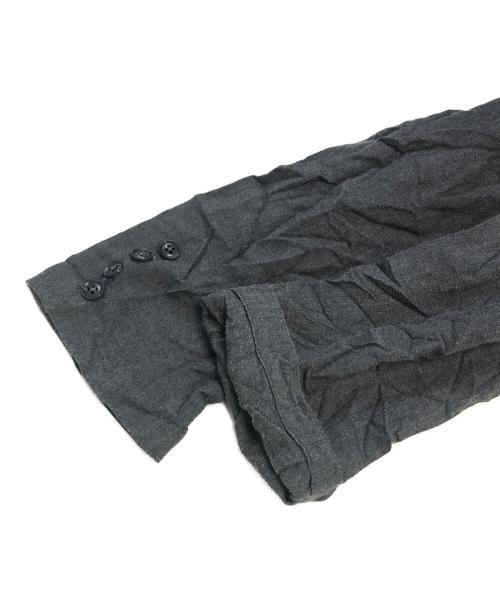 Yohji Yamamoto pour homme（ヨウジヤマモト プールオム）Yohji Yamamoto pour homme (ヨウジヤマモト プールオム) シワ加工テーラードジャケット グレー サイズ:SIZE 2の古着・服飾アイテム