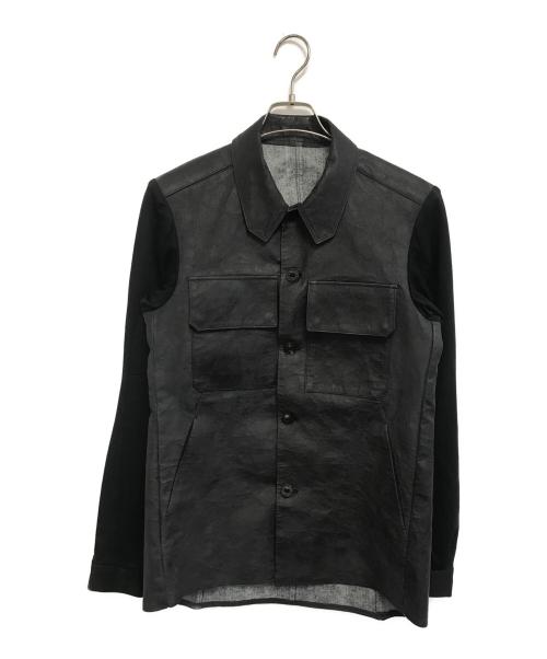 DEVOA（デヴォア）DEVOA (デヴォア) 異素材切替レザージャケット ブラック サイズ:SIZE1の古着・服飾アイテム