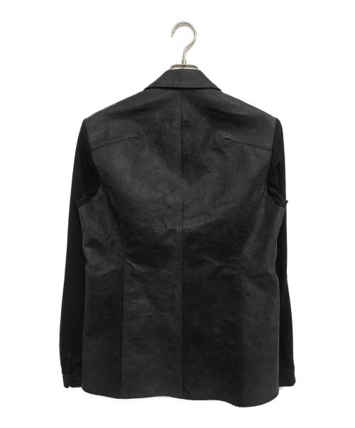 DEVOA（デヴォア）DEVOA (デヴォア) 異素材切替レザージャケット ブラック サイズ:SIZE1の古着・服飾アイテム