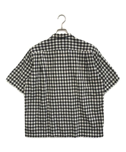 COMME des GARCONS HOMME（コムデギャルソン オム）COMME des GARCONS HOMME (コムデギャルソン オム) 開襟切替チェックシャツ ブラック×レッド サイズ:表記なしの古着・服飾アイテム