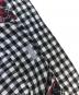 中古・古着 COMME des GARCONS HOMME (コムデギャルソン オム) 開襟切替チェックシャツ ブラック×レッド サイズ:表記なし：20000円
