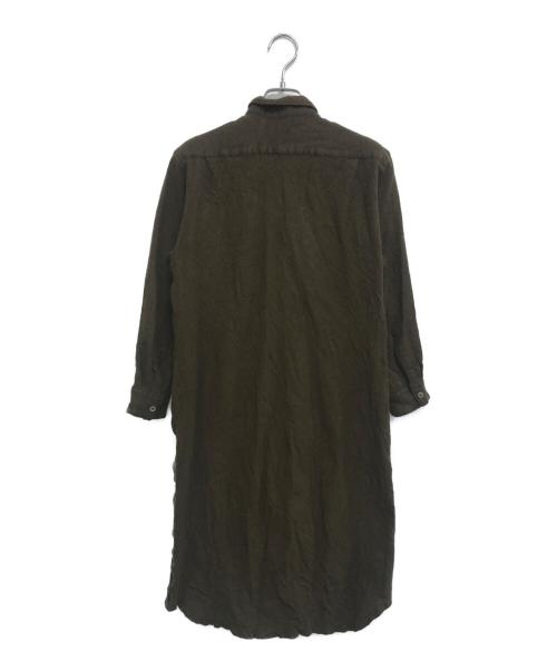 COMME des GARCONS（コムデギャルソン）COMME des GARCONS (コムデギャルソン) 縮絨シャツワンピース ブラウン サイズ:Sの古着・服飾アイテム