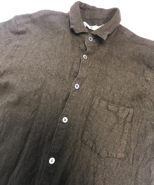 COMME des GARCONS（コムデギャルソン）COMME des GARCONS (コムデギャルソン) 縮絨シャツワンピース ブラウン サイズ:Sの古着・服飾アイテム