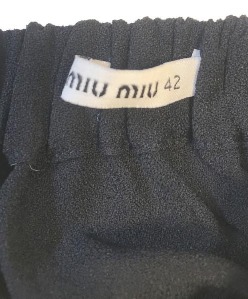 MIU MIU（ミュウミュウ）MIU MIU (ミュウミュウ) ミニスカート ブラック サイズ:42の古着・服飾アイテム