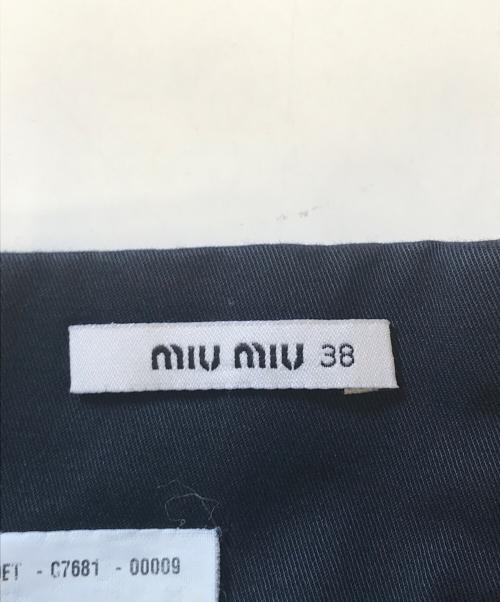 MIU MIU（ミュウミュウ）MIU MIU (ミュウミュウ) タイトスカート ネイビー サイズ:38の古着・服飾アイテム