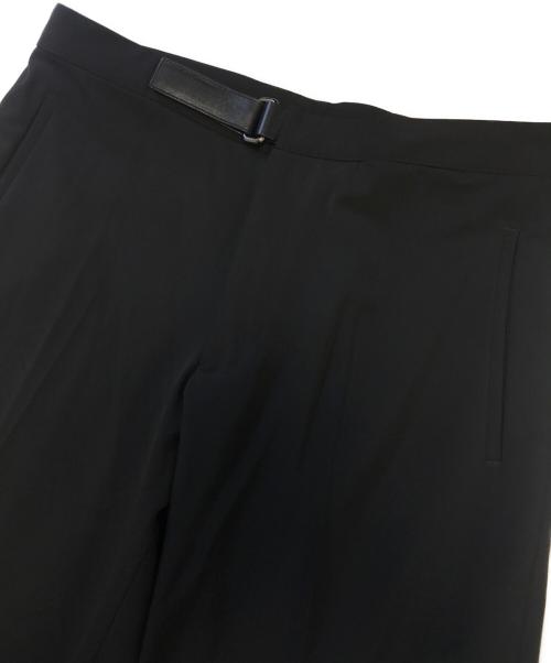 PRADA（プラダ）PRADA (プラダ) レザーベルト付パンツ ブラック サイズ:48の古着・服飾アイテム