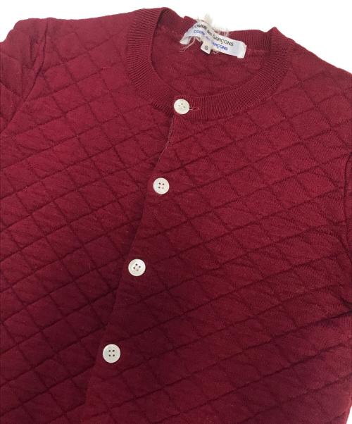 COMME des GARCONS COMME des GARCONS（コムデギャルソン コムデギャルソン）COMME des GARCONS COMME des GARCONS (コムデギャルソン コムデギャルソン) キルティングカーディガン レッド サイズ:Sの古着・服飾アイテム