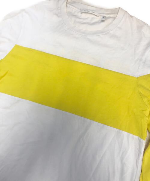 HELMUT LANG（ヘルムートラング）HELMUT LANG (ヘルムートラング) バックロゴロングスリーブカットソー イエロー サイズ:Sの古着・服飾アイテム
