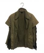 COMME des GARCONSコムデギャルソン）の古着「フリルドッキングジャケット」｜グリーン