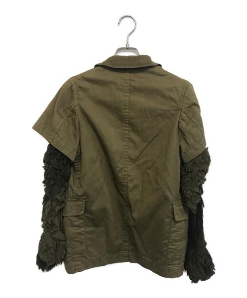 COMME des GARCONS（コムデギャルソン）COMME des GARCONS (コムデギャルソン) フリルドッキングジャケット グリーン サイズ:Mの古着・服飾アイテム