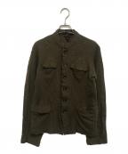 COMME des GARCONSコムデギャルソン）の古着「スタンドカラー縮絨ジャケット」｜オリーブ