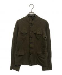 COMME des GARCONS（コムデギャルソン）の古着「スタンドカラー縮絨ジャケット」｜オリーブ