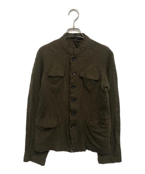 COMME des GARCONS（コムデギャルソン）COMME des GARCONS (コムデギャルソン) スタンドカラー縮絨ジャケット オリーブ サイズ:Mの古着・服飾アイテム