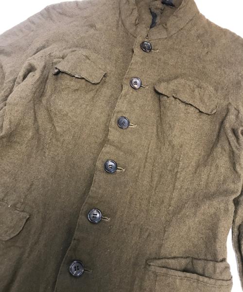 COMME des GARCONS（コムデギャルソン）COMME des GARCONS (コムデギャルソン) スタンドカラー縮絨ジャケット オリーブ サイズ:Mの古着・服飾アイテム