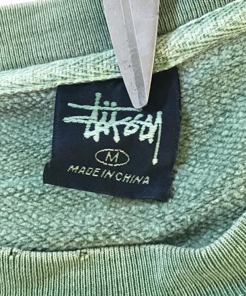 stussy（ステューシー）stussy (ステューシー) カモフラロゴスウェット グリーン サイズ:Mの古着・服飾アイテム