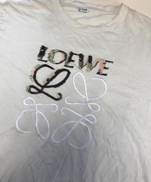 LOEWE（ロエベ）LOEWE (ロエベ) アナグラム刺繍カットソー ベージュ サイズ:XLの古着・服飾アイテム