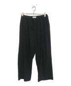 COOTIE PRODUCTIONSクーティープロダクツ）の古着「Garment Dyed Double Cloth 2 Tuck Wide Easy Trousers」｜ブラック