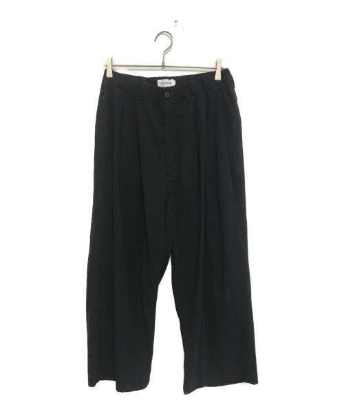 COOTIE PRODUCTIONS（クーティープロダクツ）COOTIE PRODUCTIONS (クーティープロダクツ) Garment Dyed Double Cloth 2 Tuck Wide Easy Trousers ブラック サイズ:Mの古着・服飾アイテム