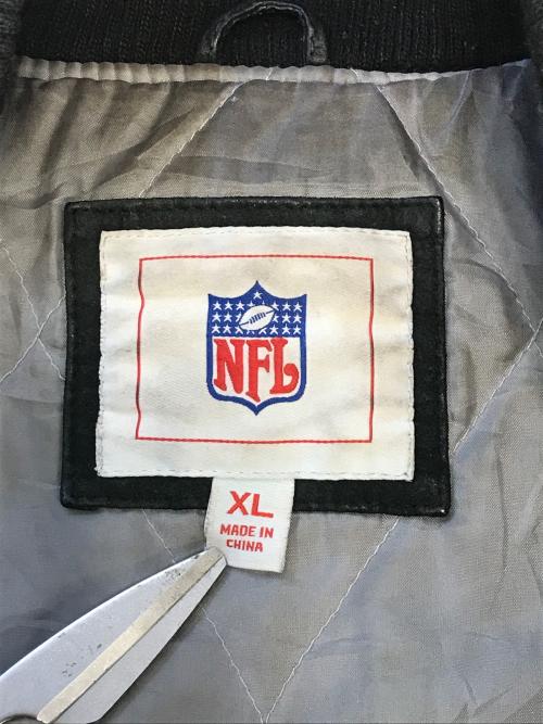 NFL（ナショナル・フットボール・リーグ）NFL (ナショナル・フットボール・リーグ) スエードレザースタジャン ブラック サイズ:XLの古着・服飾アイテム