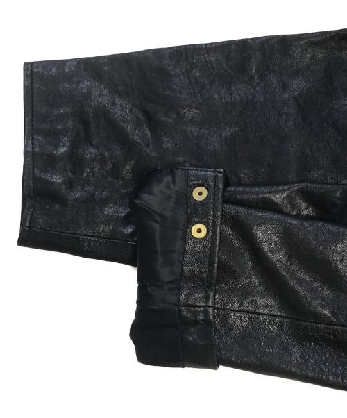 EGO TRIPPING（エゴ トリッピング）EGO TRIPPING (エゴ トリッピング) CARRIER LEATHER JACKET ブラック サイズ:48の古着・服飾アイテム