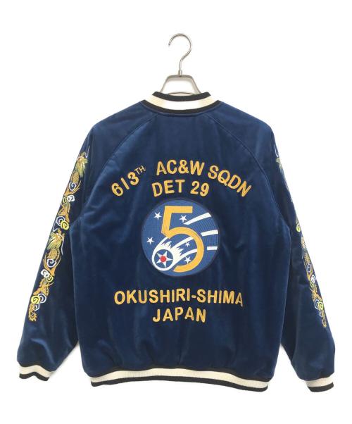 HOUSTON（ヒューストン）HOUSTON (ヒューストン) 別珍スーベニアジャケット ブルー サイズ:X‐LARGEの古着・服飾アイテム