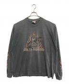 ロングスリーブモーターサイクルTシャツロングスリーブモーターサイクルTシャツ）の古着「10s HARLEY-DAVIDSON(ハーレーダビッドソン) ロングスリーブモーターサイクルTシャツ」｜グレー
