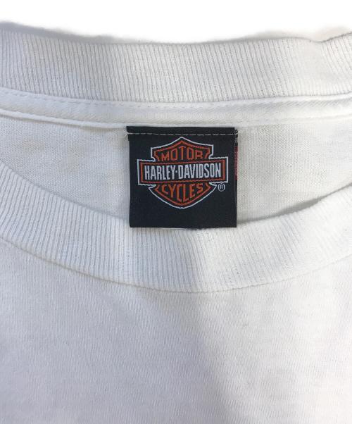 モーターサイクルロングスリーブTシャツ（モーターサイクルロングスリーブTシャツ）モーターサイクルロングスリーブTシャツ (モーターサイクルロングスリーブTシャツ) 10s HARLEY-DAVIDSON(ハーレーダビッドソン) モーターサイクルロングスリーブTシャツ ホワイト サイズ:2XLの古着・服飾アイテム
