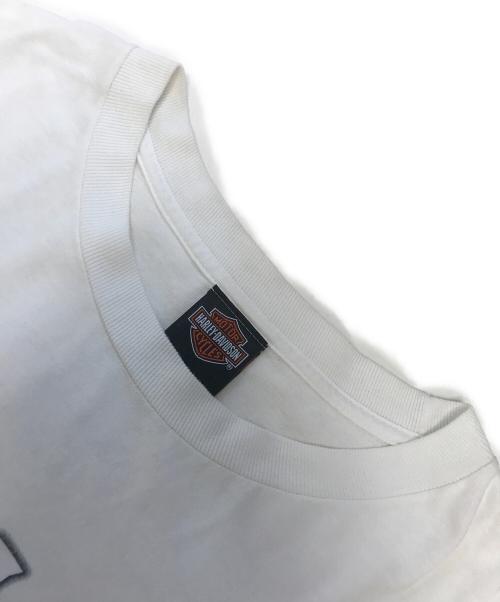 モーターサイクルロングスリーブTシャツ（モーターサイクルロングスリーブTシャツ）モーターサイクルロングスリーブTシャツ (モーターサイクルロングスリーブTシャツ) 10s HARLEY-DAVIDSON(ハーレーダビッドソン) モーターサイクルロングスリーブTシャツ ホワイト サイズ:2XLの古着・服飾アイテム
