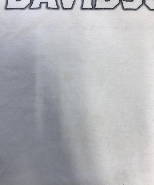 モーターサイクルロングスリーブTシャツ（モーターサイクルロングスリーブTシャツ）モーターサイクルロングスリーブTシャツ (モーターサイクルロングスリーブTシャツ) 10s HARLEY-DAVIDSON(ハーレーダビッドソン) モーターサイクルロングスリーブTシャツ ホワイト サイズ:2XLの古着・服飾アイテム