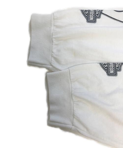 モーターサイクルロングスリーブTシャツ（モーターサイクルロングスリーブTシャツ）モーターサイクルロングスリーブTシャツ (モーターサイクルロングスリーブTシャツ) 10s HARLEY-DAVIDSON(ハーレーダビッドソン) モーターサイクルロングスリーブTシャツ ホワイト サイズ:2XLの古着・服飾アイテム