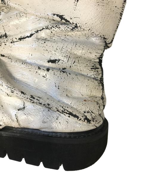MAISON SPECIAL（メゾンスペシャル）MAISON SPECIAL (メゾンスペシャル) Gather Loose Long Boots ホワイト サイズ:27 1/2の古着・服飾アイテム
