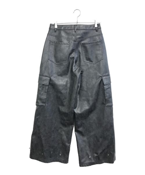adidas（アディダス）adidas (アディダス) VINTAGE FAKE LEATHER PANTS ブラック サイズ:SIZE29の古着・服飾アイテム