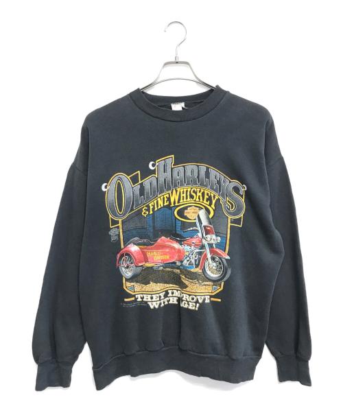 HARLEY-DAVIDSON（ハーレーダビッドソン）HARLEY-DAVIDSON (ハーレーダビッドソン) プリントスウェット ブラック サイズ:XLの古着・服飾アイテム
