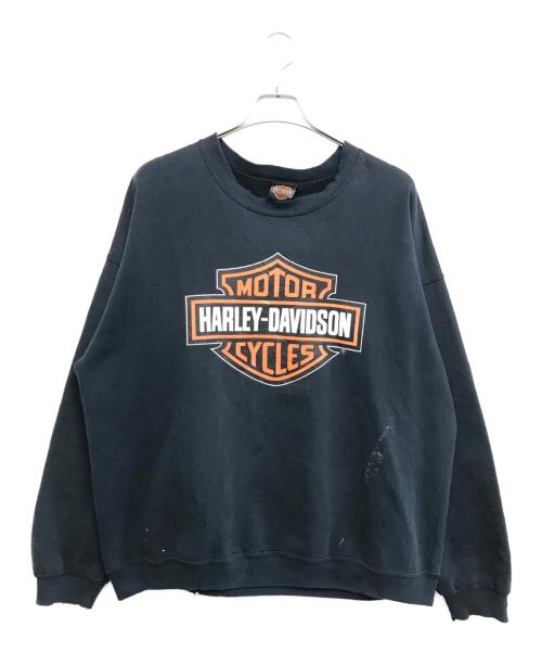 HARLEY-DAVIDSON（ハーレーダビッドソン）HARLEY-DAVIDSON (ハーレーダビッドソン) プリントスウェット ブラック サイズ:XLの古着・服飾アイテム