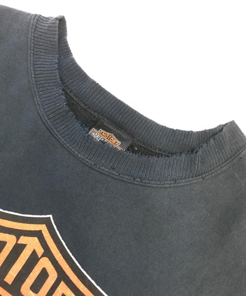 HARLEY-DAVIDSON（ハーレーダビッドソン）HARLEY-DAVIDSON (ハーレーダビッドソン) プリントスウェット ブラック サイズ:XLの古着・服飾アイテム