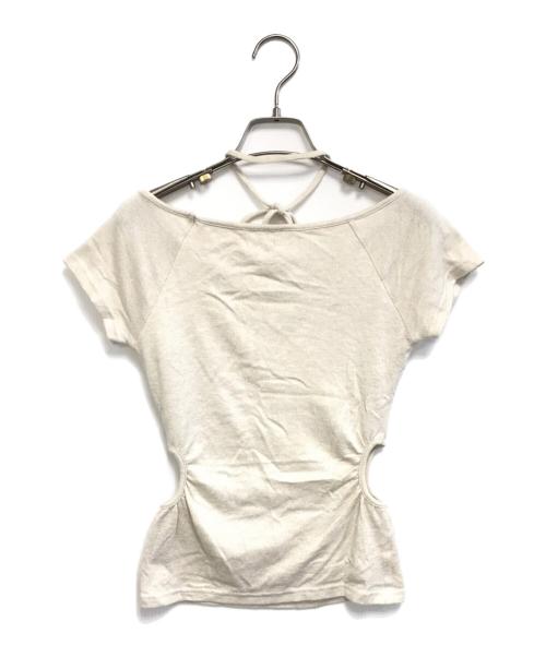 ANDMARY（アンドマリー）ANDMARY (アンドマリー) Mary logo ribbon tops ベージュ サイズ:FREEの古着・服飾アイテム