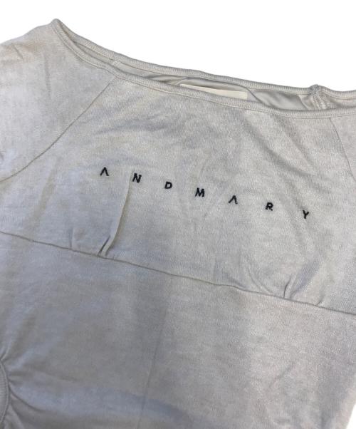 ANDMARY（アンドマリー）ANDMARY (アンドマリー) Mary logo ribbon tops ベージュ サイズ:FREEの古着・服飾アイテム
