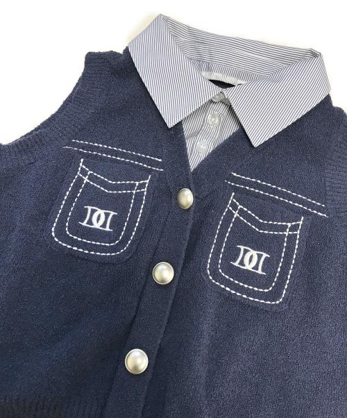 darich（ダーリッチ）darich (ダーリッチ) ステッチDDロゴニットセットアップ ネイビー サイズ:Free-Lの古着・服飾アイテム