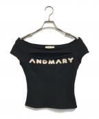 ANDMARYアンドマリー）の古着「Mary logo tops」｜ブラック