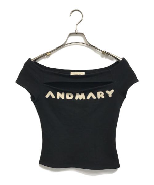 ANDMARY（アンドマリー）ANDMARY (アンドマリー) Mary logo tops ブラック サイズ:FREEの古着・服飾アイテム