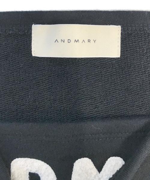 ANDMARY（アンドマリー）ANDMARY (アンドマリー) Mary logo tops ブラック サイズ:FREEの古着・服飾アイテム