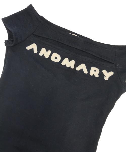 ANDMARY（アンドマリー）ANDMARY (アンドマリー) Mary logo tops ブラック サイズ:FREEの古着・服飾アイテム