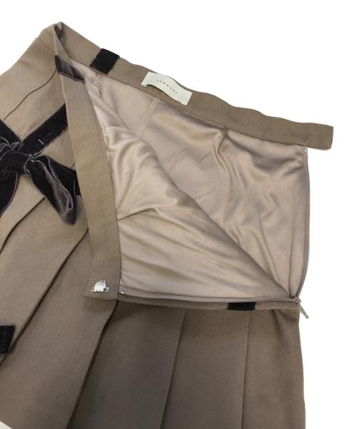 ANDMARY（アンドマリー）ANDMARY (アンドマリー) Valentine ribbon mini skirt ブラウン サイズ:Mの古着・服飾アイテム