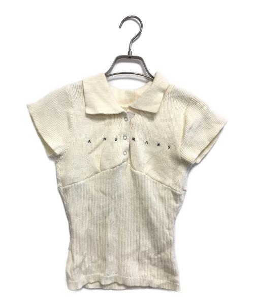 ANDMARY（アンドマリー）ANDMARY (アンドマリー) Lindsay logo tops ベージュ サイズ:FREEの古着・服飾アイテム