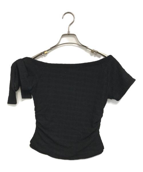 ANDMARY（アンドマリー）ANDMARY (アンドマリー) Lace ribbon tops ブラック サイズ:Fの古着・服飾アイテム
