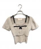 ANDMARYアンドマリー）の古着「Natalie ribbon set beige」｜ベージュ