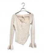 ANDMARYアンドマリー）の古着「Flora Knit tops」｜ベージュ